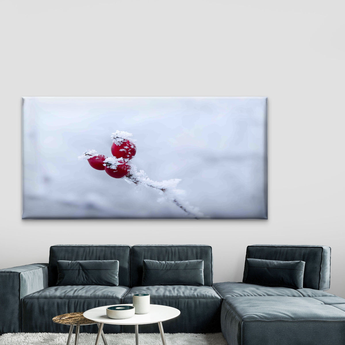 Frozen Red CWall Art Canvas Office Home Room Framed 80x45cm