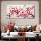 Pink Flower & Leaves Tree Wall Art canvas office home room framed 120x60cm
