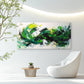 Green Tones & Dynamic Effects Wall Art Canvas Office Home Room Framed 80x45cm
