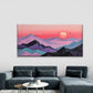 Flying Birds & Mountain Sunset Wall Art Canvas Office Home Room Framed 80x45cm