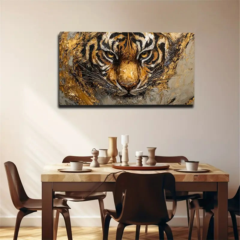 Majestic Tigers Theme Wall Art Canvas Office Home Room Framed 120x60cm