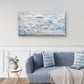Rustic Peeling Blue Paint Wall Art Canvas Office Home Room Framed 120x60cm