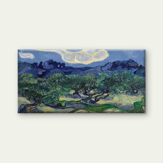 Landscape with Olive Trees Wall Art Canvas Office Home Room Framed 120x60cm
