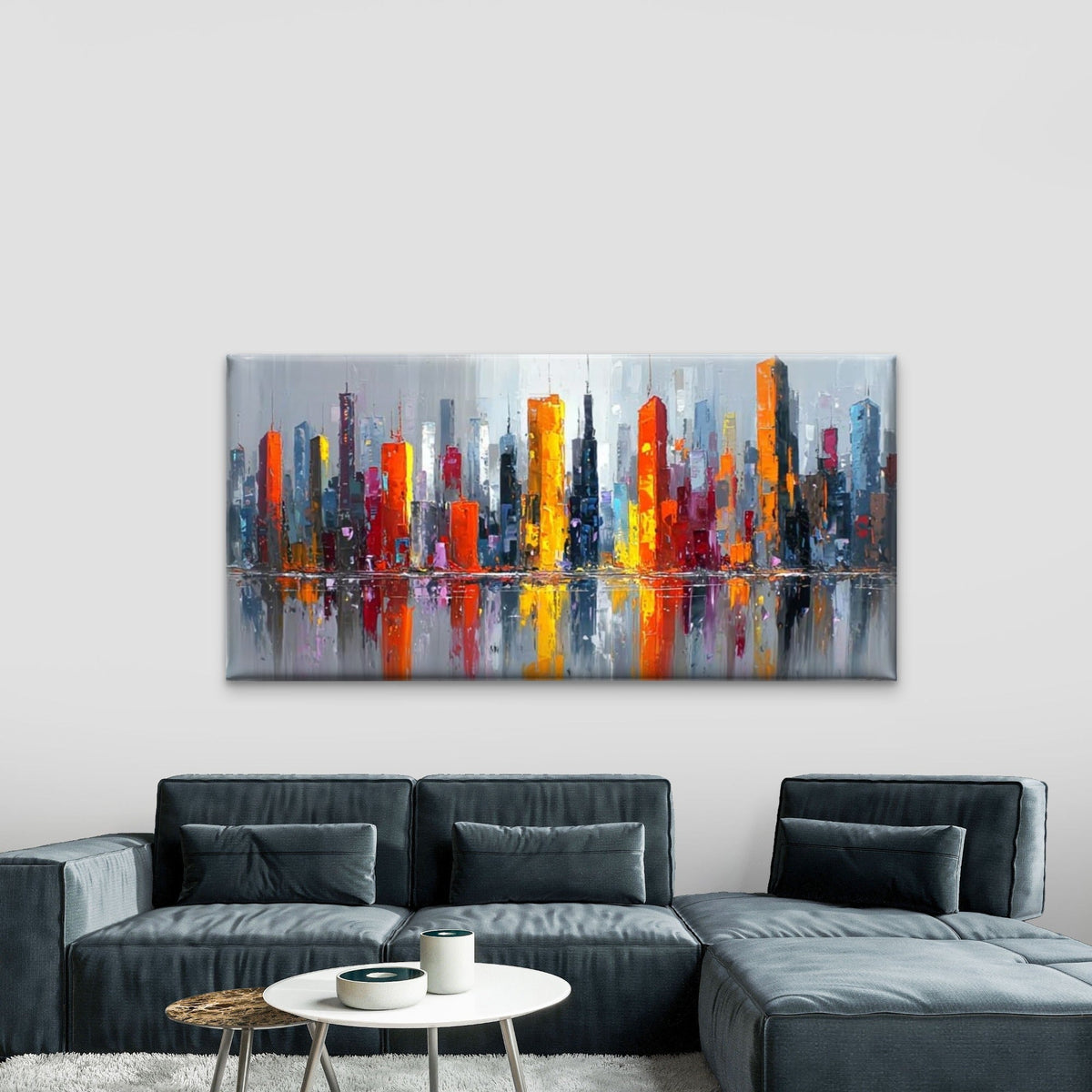 Vibrant Colors Abstract Wall Art Canvas Office Home Room Framed 120x60cm