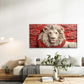 Abstract Lion Cloud Design Wall Art Canvas Office Home Room Framed 80x45cm