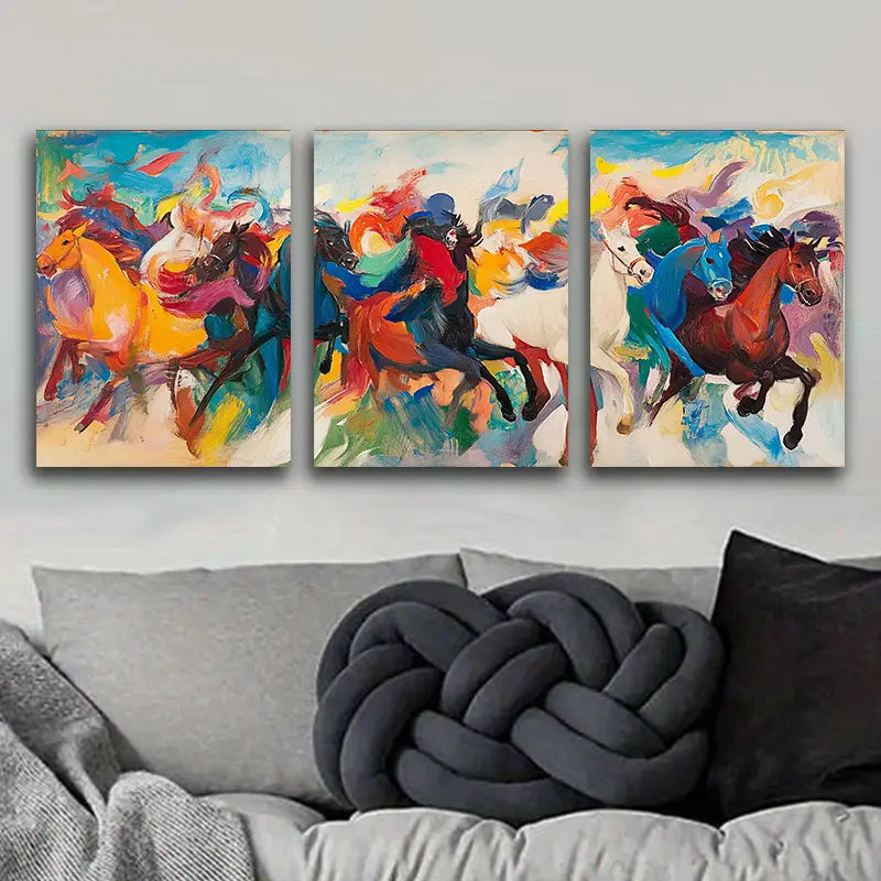 3pcs Racehorse Metal Print Ready to Hang Art