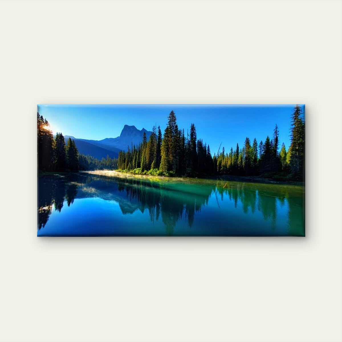 Canadian Mountains And Lakes Wall Art Canvas Office Home Room Framed 120x60cm