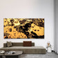 Flow Of Blending Golden Paints Wall Art Canvas Office Home Room Framed 80x45cm