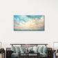 Calm Blue Sea Fluffy Cloud Wall Art Canvas Office Home Room Framed 120x60cm