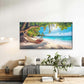 Hammock Tropical Paradise Sea Wall Art Canvas Office Home Room Framed 120x60cm