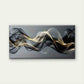 Abstract Dark Tone Waves Wall Art Canvas Office Home Room Framed 120x60cm