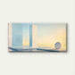 Geometric Shapes With Landscape Wall Art Canvas Office Home Room Framed 80x45cm