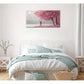 Pink Tree Romantic Couple Natural Scenery Wall Art canvas office home room framed 120x60cm