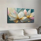 Modern Abstract Floral White and Pink Wall Art wall canvas office home room framed 120x60cm