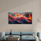 Abstract Colorful Waves Wall Art Canvas Office Home Room Framed 120x60cm