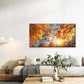 Autumn Leaves Illuminated Wall Art Canvas Office Home Room Framed 120x60cm