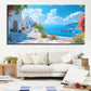Santorini Seascape Artwork wall canvas office home room framed 120x60cm