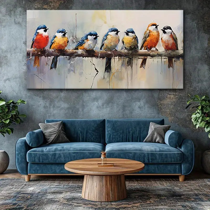 Sea Creatures Modern Ocean Scape Wall Art canvas office home room framed 120x60cm
