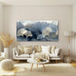 Jacobean Design & Silver Line Wall Art Canvas Office Home Room Framed 80x45cm