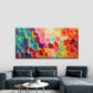Vibrant Abstract Art with Brush Wall Art Canvas Office Home Room Framed 120x60cm