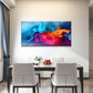 Vibrant Swirling Colored Smoke Wall Art Canvas Office Home Room Framed 120x60cm
