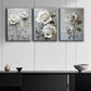 3pcs featuring La Rose Blanche Metal Print Ready to Hang Art