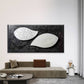 Background & Cracked Texture Wall Art Canvas Office Home Room Framed 80x45cm