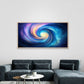 Swirling Sky Design Wall Art Canvas Office Home Room Framed 80x45cm
