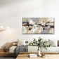 Abstract Design in Black, White Wall Art Canvas Office Home Room Framed 120x60cm