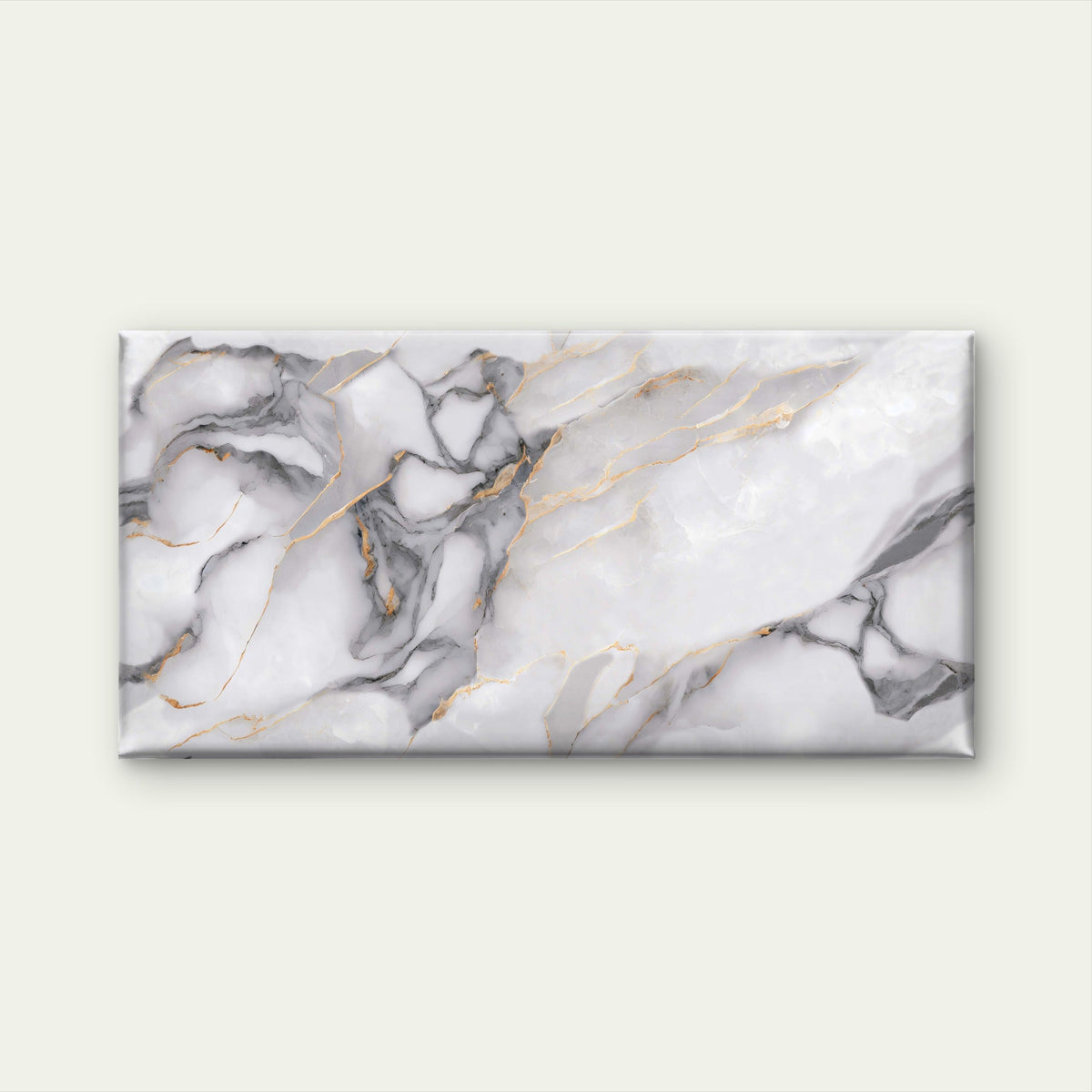 Modern Luxury Kintsugi Style Golden Fracture Marble Wall Art Canvas Office Home Framed 80x45cm