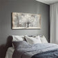 Minimalist White Tree on Grey Wall Art Canvas Office Home Room Framed 120x60cm
