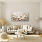 Abstract of a White Flower Wall Art Canvas Office Home Room Framed 120x60cm