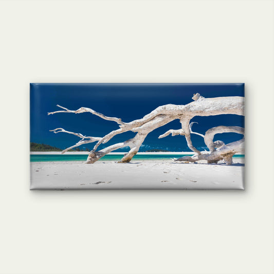 Whitehaven Beach With White San Wall Art Canvas Office Home Room Framed 80x45cm