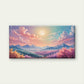 Vibrant Anime Landscape Mountains Wall Art Canvas Office Home Room Framed 120x60cm