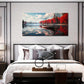 Red Forest White Clouds Blue Sky River Wall Art canvas office home room framed 120x60cm