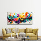 Colorful Abstract Art Painting Wall Art Canvas Office Home Room Framed 80x45cm