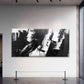 Black And White Abstract Wall Art Canvas Office Home Room Framed 120x60cm