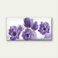 Elegant Purple Floral Anemone Wall Art Canvas Office Home Room Framed 120x60cm