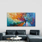 Vibrant Abstract Tree Design Wall Art Canvas Office Home Room Framed 80x45cm