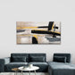 Abstract Yellow Accent Neutral Wall Art Canvas Office Home Room Framed 120x60cm
