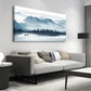 Misty Mountain Foggy Lake Forest Birds Wall Art canvas office home room framed 120x60cm