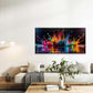 Abstract Design Paint Splash Wall Art Canvas Office Home Room Framed 80x45cm