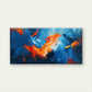 Ocean Firestorm Abstract Art Wall Art Canvas Office Home Room Framed 120x60cm