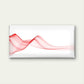 Abstract Red Smooth Wave Wall Art Canvas Office Home Room Framed 120x60cm