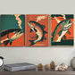 3pcs Rainbow Trout Smoke Metal Print Ready to Hang Art