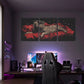 3pcs Capybara Fashionable Glasses, Red Blanket Design Metal Print Ready to Hang Art