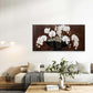 White Phalaenopsis Orchid Wall Art Canvas Office Home Room Framed 80x45cm