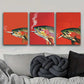 3pcs Rainbow trout smoke Metal Print Ready to Hang Art