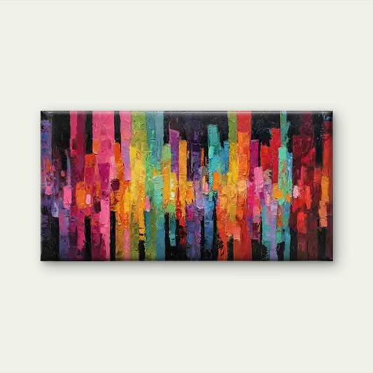 Urban Skyline Abstract Cityscap Wall Art Canvas Office Home Room Framed 80x45cm