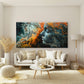 woman's face blending vibrant Wall Art Canvas Office Home Room Framed 120x60cm